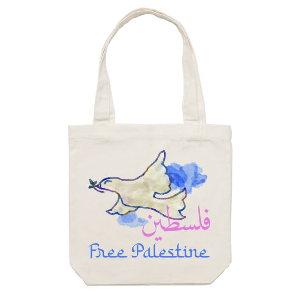 Free Palestine Dove Tote Thumbnail